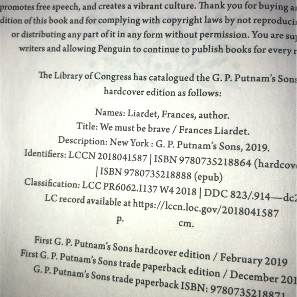 We Must Be Brave Book by Frances Liardet - Picture 5 of 8